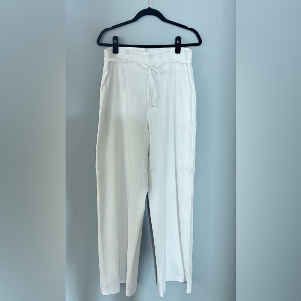 Abercrombie & Fitch White Linen Pants
